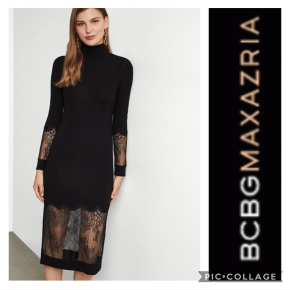 BCBGMaxAzria Dresses & Skirts - BCBGMAXAZRIA lace-trimmed sheath dress